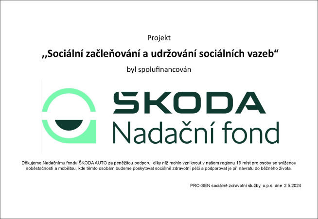 PENĚŽNÍ PROSTŘEDKY NADAČNÍHO FONDU ŠKODA AUTO